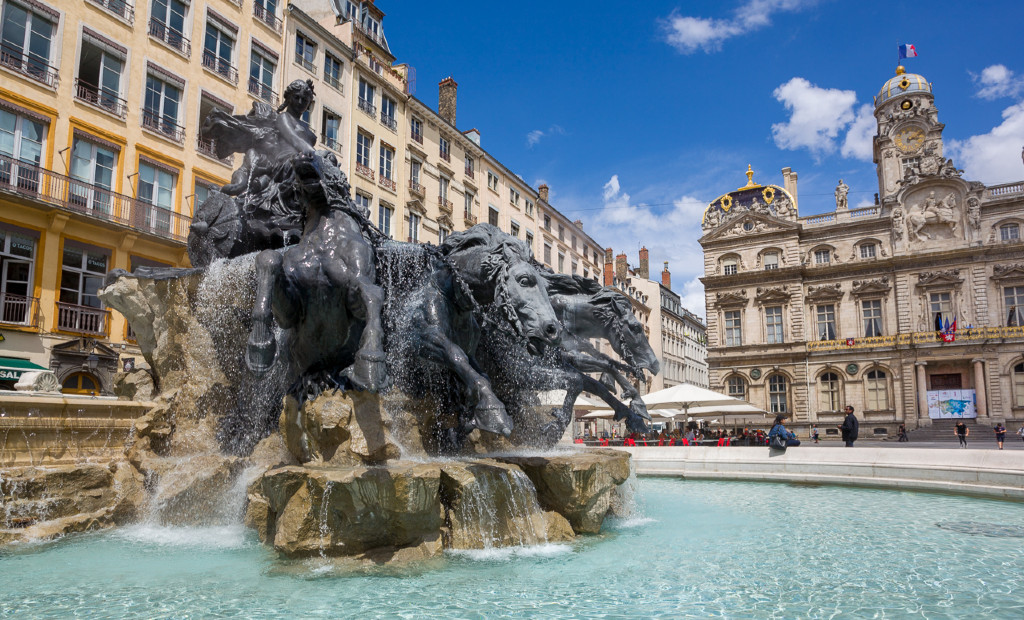 Rénovation de la fontaine Bartholdi place des Terreaux