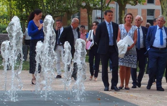 ALBI visite de Jacques MEZARD, Ministre de la cohésion des territoires, sur l'aménagement du mail de Rayssac
