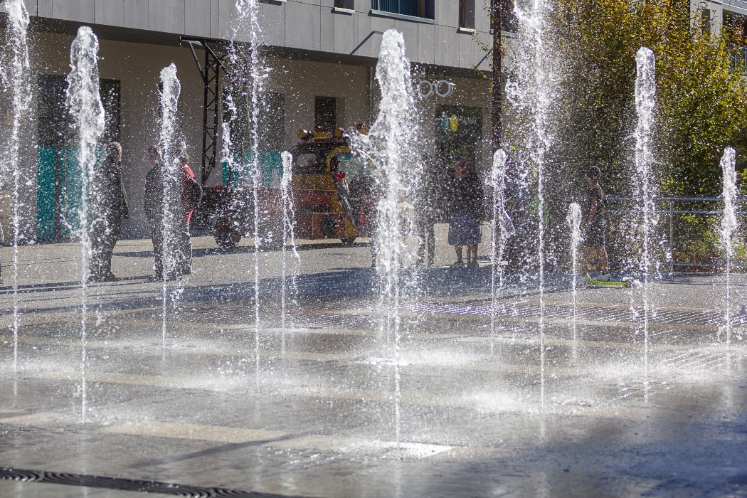 Fontaine place de l'Hôtel de Ville -  ZAC Valmar 1